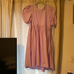 Purple puff sleeve dress